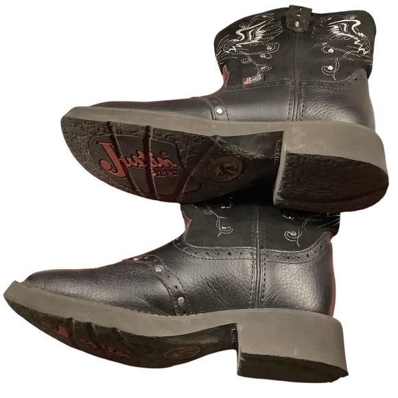 Justin Boots Women's Black Cowboy Boots BRAND NEW W/BOX - Picture 8 of 15